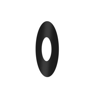 Dura Flue Matt Black Twin Wall Galvanised Finishing Plate 1 Part 0° 125mm - 5"