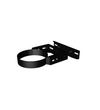 Dura Flue Matt Black Flat 130mm-210mm Adjustable Wall Support 150mm - 6"