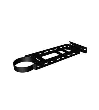 Dura Flue Matt Black Flat 370mm-590mm Adjustable Wall Support 150mm - 6"