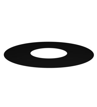 Dura Flue Matt Black Twin Wall Finishing Plate 1 Part 45° 150mm - 6"
