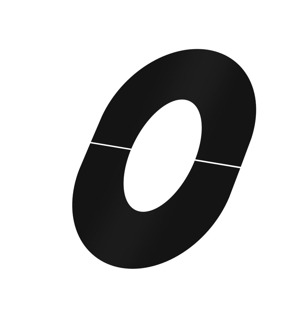 Dura Flue Matt Black Twin Wall Oval Finishing Plate 2 Part 45° 150mm - 6"