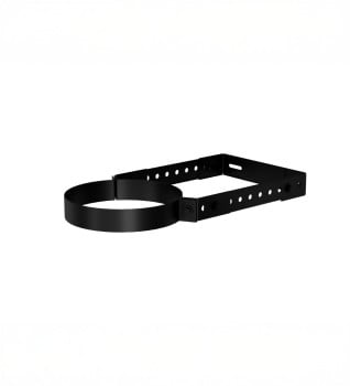 Dura Flue Matt Black Twin Wall 50mm-260mm Cuttable Wall Bracket 150mm - 6"