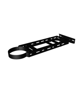 Dura Flue Matt Black Flat 615mm-750mm Adjustable Wall Support 150mm - 6"