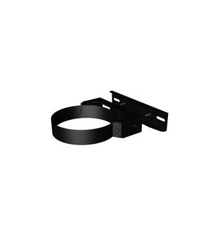 Dura Flue Matt Black Flat 95mm-135mm Adjustable Wall Support 125mm - 5"
