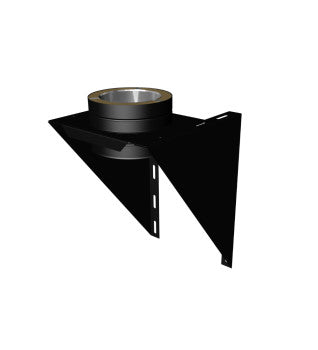 Dura Flue Matt Black Short Base Support Unit 150mm - 6"