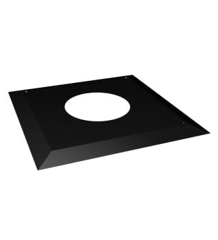 Dura Flue Matt Black Twin Wall Firestop Masking Plate 125mm - 5"