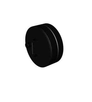 Dura Flue Matt Black Twin Wall Soot Collector with Drain 125mm - 5"