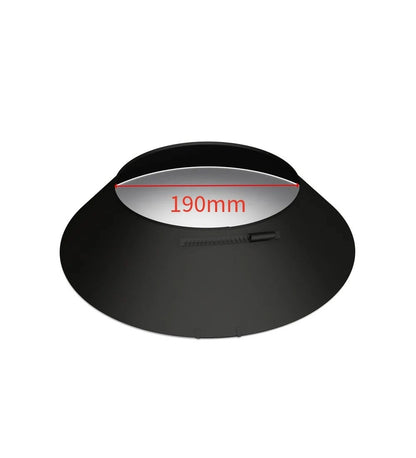 Dura Flue Matt Black Twin Wall Storm Collar 150mm - 6"