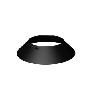 Dura Flue Matt Black Twin Wall Storm Collar 150mm - 6"