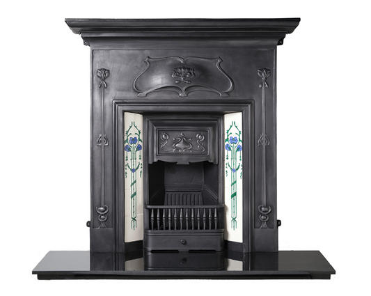 Verona Combination Fireplace Black Finish