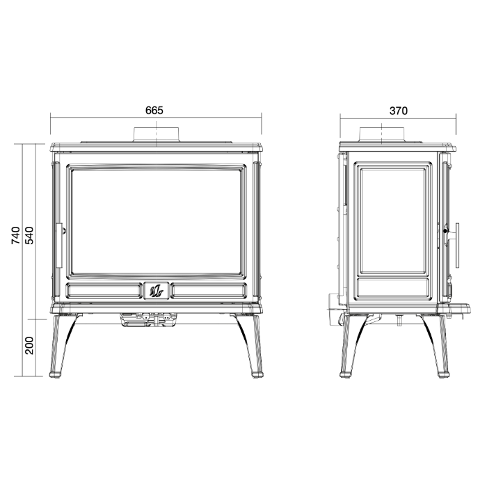 ACR Larchdale 9kW Woodburning Stove DEFRA Approved EcoDesign