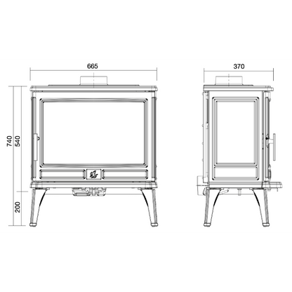 ACR Larchdale 9kW Woodburning Stove DEFRA Approved EcoDesign